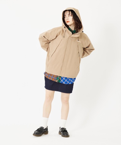 MILKFED. マウンテンパーカー レディース ベージュ Amazon | [ミルクフェド] マウンテンパーカー BICOLOR LOGO