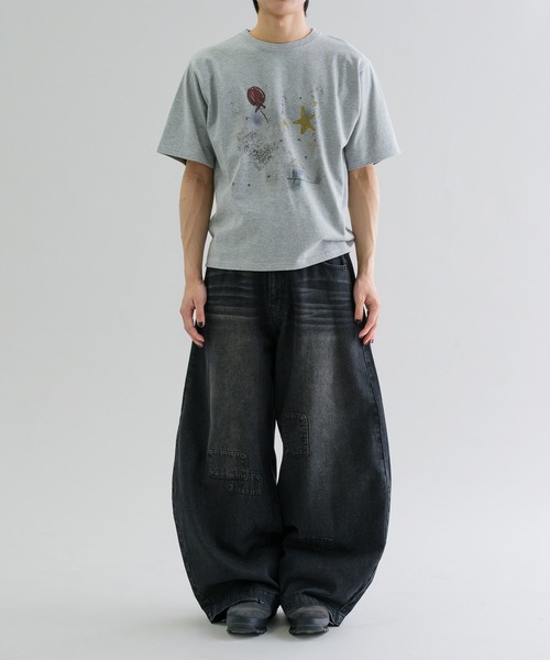AEAE★韓国★人気★CHECK PATCHWORK DENIM PANTS デニム 2色 60787688b_b_11_500.jpg