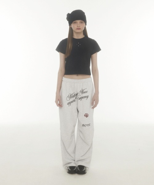 【MIDNIGHT MOVE】 rose pants / 追跡付 MIDNIGHT move スウェットパンツ ジャージ Midnight Move／ROSE