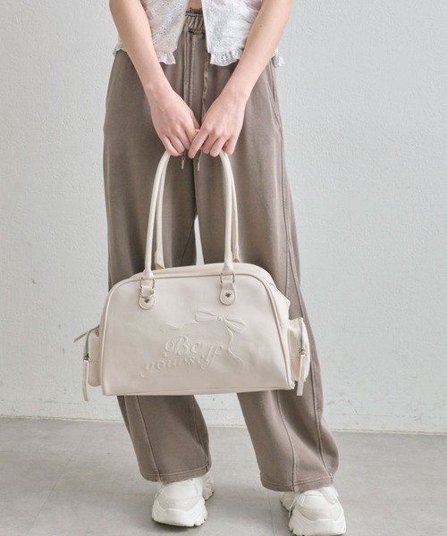 OLIVE des OLIVE エンボスリボンボストンバッグ エンボスリボンボストンバッグ | OLIVE des OLIVE(オリーブ デ
