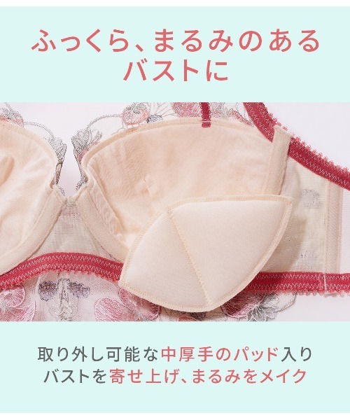 PEACH JOHN ブラジャー フルッティエンブロイダリーレースブラ