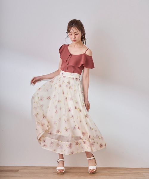 ☆新品☆ 31 Sons de mode 花柄　フレア　スカート☆ 31 Sons de mode（トランテアン ソン ドゥ モード）の「花柄