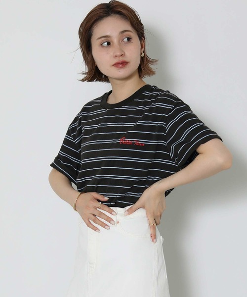 tシャツ マルチボーダーカットソー レディース