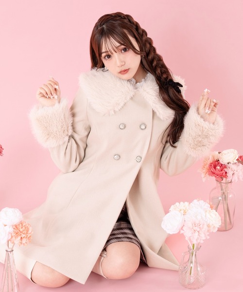 apres jour（アプレジュール） チェスターコート フリー アイボリー