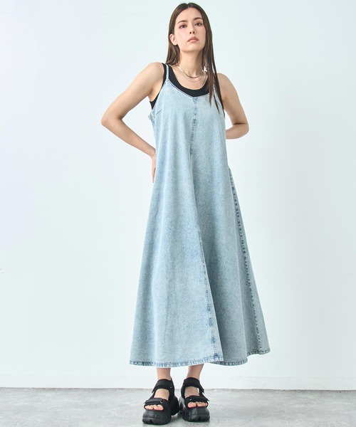 ANAP（アナップ） ワンピース デニム フレアワンピース : ZOZOTOWN
