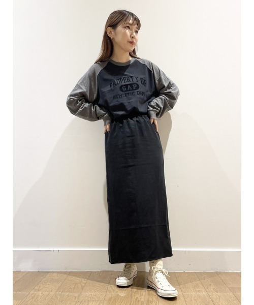 「GAP」 長袖Tシャツ L カーキ メンズ