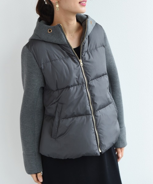 「INTERPLANET」 ダウンジャケット FREE チャコールグレー レディース_画像3