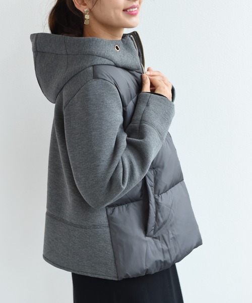 「INTERPLANET」 ダウンジャケット FREE チャコールグレー レディース_画像4