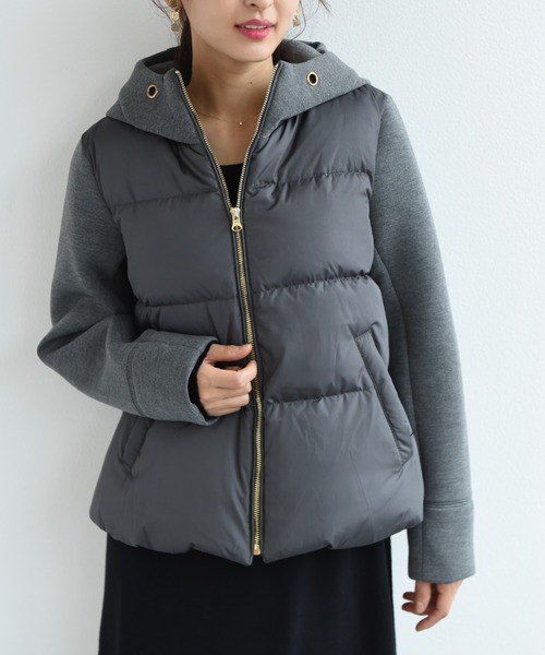 「INTERPLANET」 ダウンジャケット FREE チャコールグレー レディース_画像8