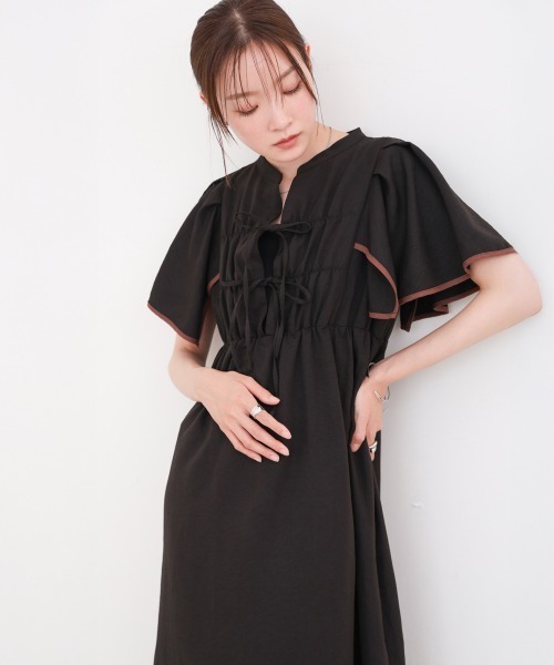 正規品♡スフレ♡BEARワンピース♡ベージュ B:MING by BEAMS（ビーミング by ビームス）【洗える】カット