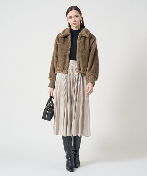 ANAYI（アナイ） ブルゾン アウター フェイクミンクファーブルゾン