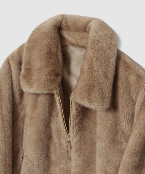 ANAYI（アナイ） ブルゾン アウター フェイクミンクファーブルゾン