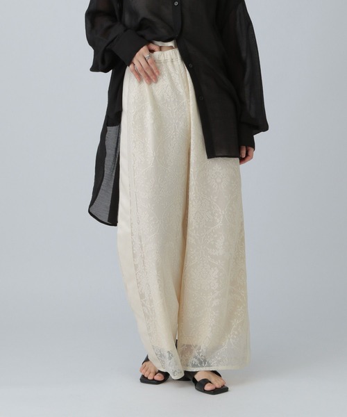 LEPSIM（レプシィム） パンツ レースサイドラインパンツ 525641