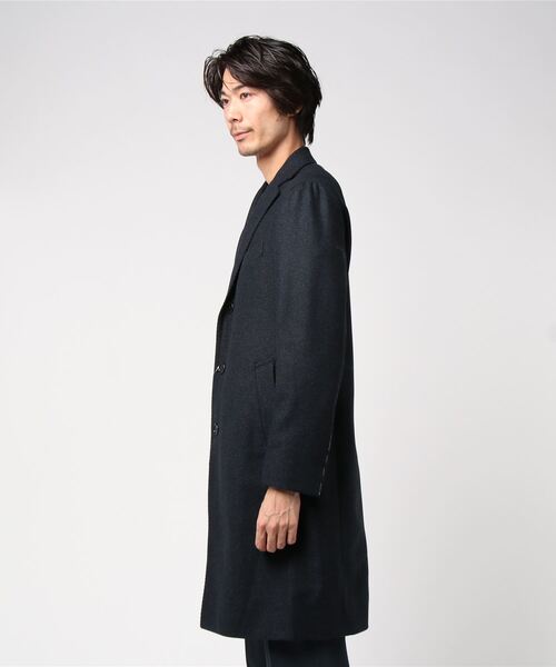 BEAMS F（ビームスF） チェスターコート 46 ネイビー メンズ