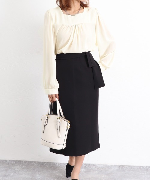 「Miniministore」 「mao mao」長袖ブラウス M ブルーグレー レディース