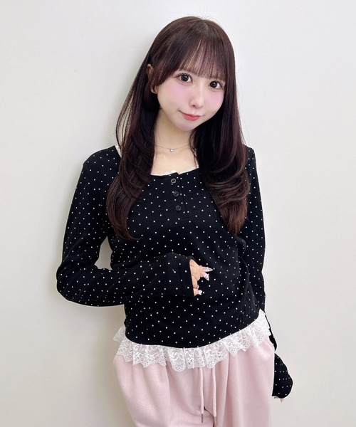 INGNI（イング） ヘンリーネック tシャツ 「WEB限定」ヘンリーネック