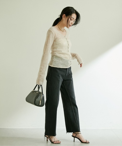 「GALLARDAGALANTE」 加工デニムパンツ 1 ブラック レディース