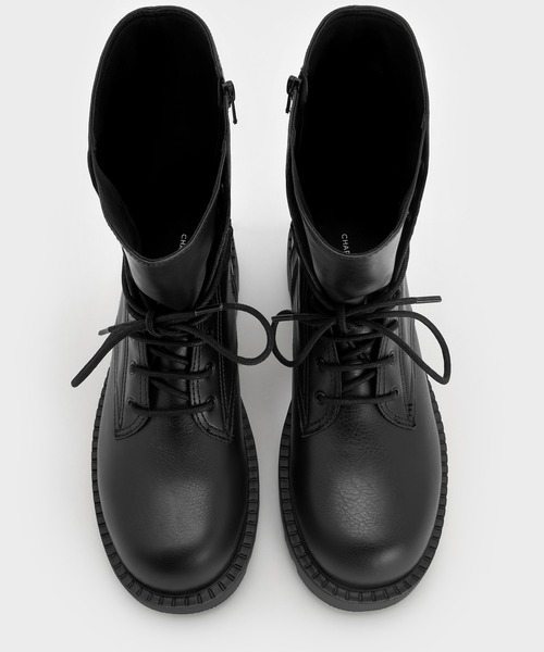 CHARLES ＆ KEITH（チャールズ&キース） ブーツ レースアップ サイド