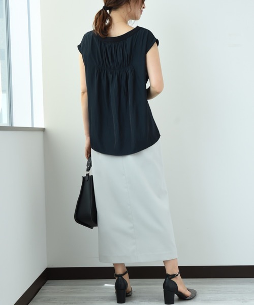 「INTERPLANET」 ノースリーブトップス FREE ライトグレー レディース_画像7