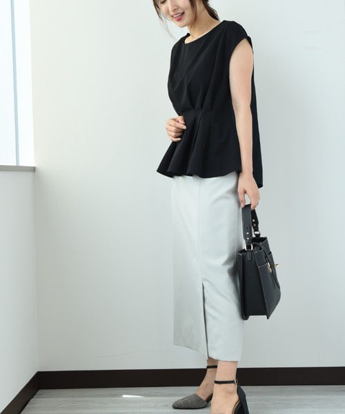 「INTERPLANET」 ノースリーブトップス FREE ライトグレー レディース_画像8