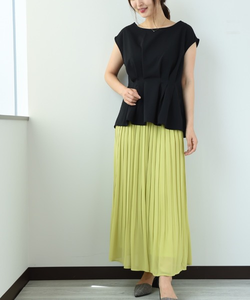 「INTERPLANET」 ノースリーブトップス FREE ライトグレー レディース_画像9