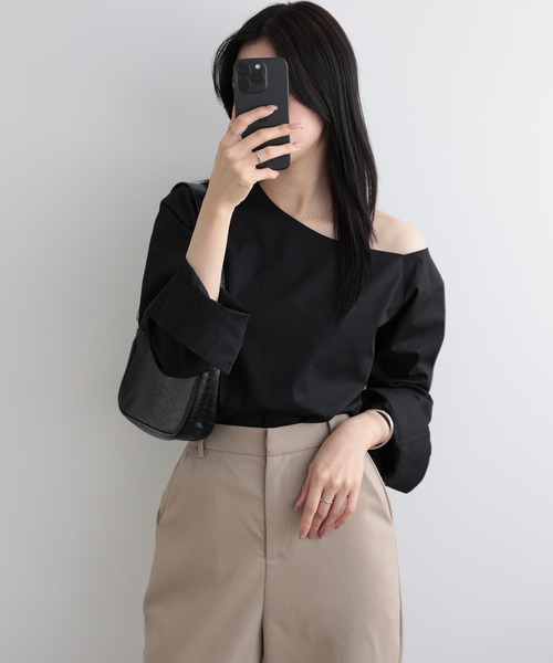 LUMIRA（アパレル） ブラウス シャツ オフショルダー 肩出し長袖