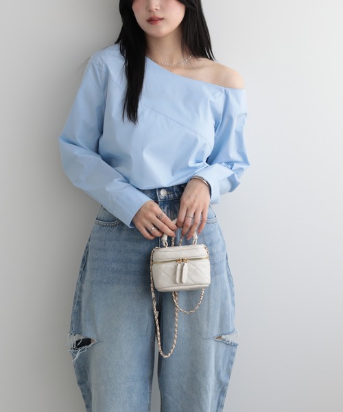 LUMIRA ブラウス シャツ オフショルダー 肩出し長袖トップス