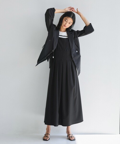 UNITED TOKYO ワンピース シェイプタックキャミワンピース