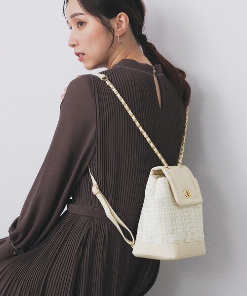 index（インデックス） デイバック リュック 「長さ調整可能」ツイード