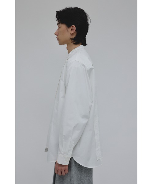 STYLEMIXER（スタイルミキサー） シャツ タックデザインノーカラー 