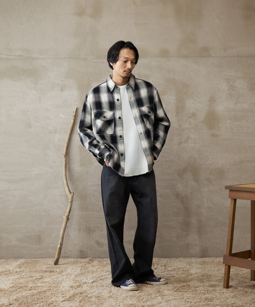 visvim / ネルシャツ/M/コットン/PUP/オンブレCK paradigm シャツ 「paradigm」先染め起毛オンブレチェックネルシャツ