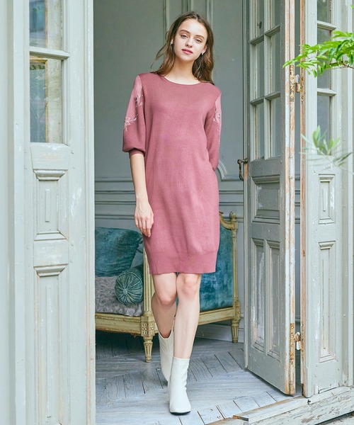 「BE RADIANCE」 ニットワンピース FREE ピンク レディース_画像5