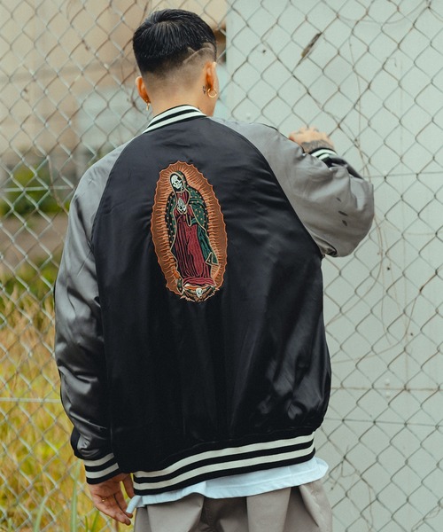 Subciety（サブサエティ） スカジャン LARGE ブラック メンズ