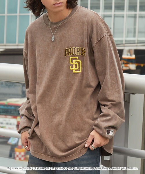 MLB tシャツ MLB/メジャーリーグベースボール 別注 ワッペン刺繍