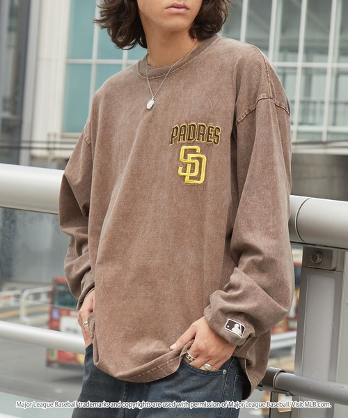 MLB tシャツ MLB/メジャーリーグベースボール 別注 ワッペン刺繍