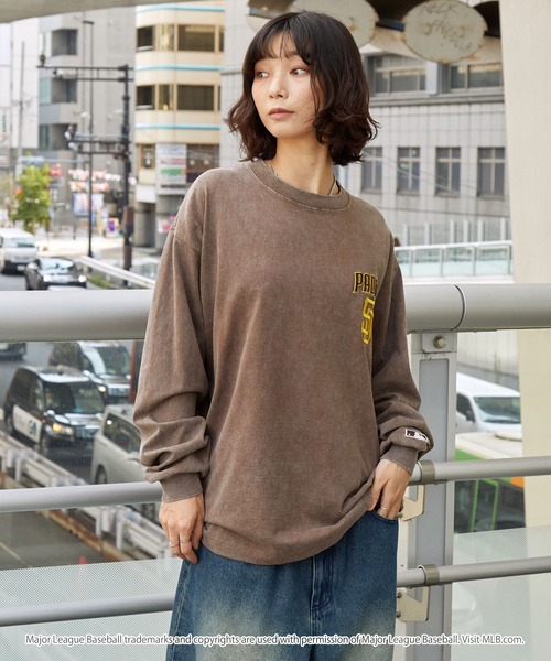 MLB tシャツ MLB/メジャーリーグベースボール 別注 ワッペン刺繍