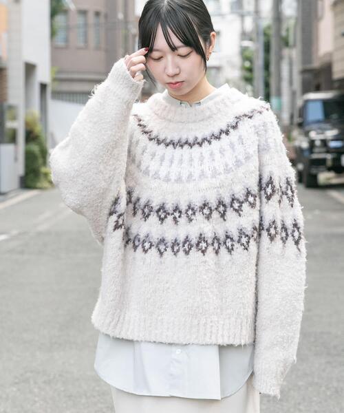 EKAL（エカル） ニット セーター ノルディックニットプルオーバー