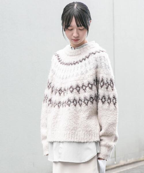 エカル（EKAL）/ノルディックニットプルオーバー EKAL（エカル） ニット セーター ノルディックニットプルオーバー