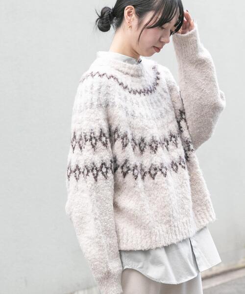 EKAL（エカル） ニット セーター ノルディックニットプルオーバー