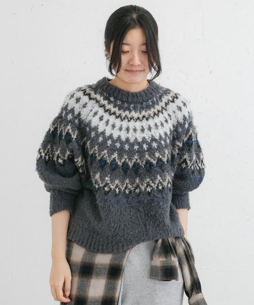 EKAL（エカル） ニット セーター ノルディックニットプルオーバー