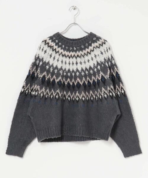 EKAL（エカル） ニット セーター ノルディックニットプルオーバー