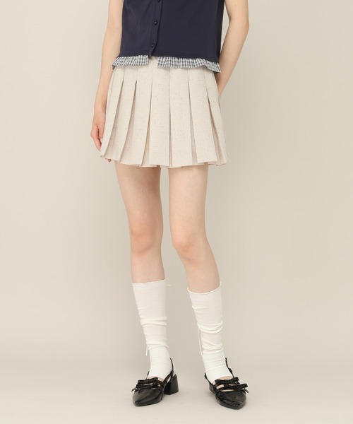 Heather（ヘザー） スカート ベルト付きアソートプリーツミニスカート