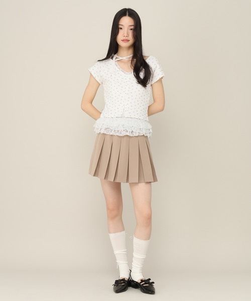 Heather（ヘザー） スカート ベルト付きアソートプリーツミニスカート