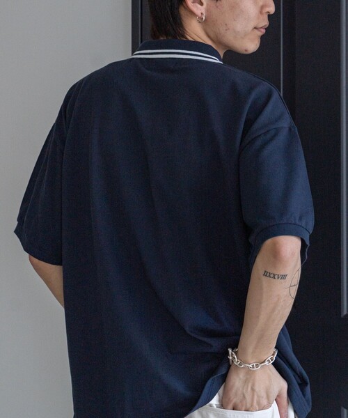 「EASTBOY」 半袖ポロシャツ MEDIUM ネイビー メンズ_画像7