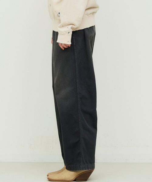 ワイドパンツ パンツ 「ATELLIER WELLS BY JOHNBULL」フレンチワークイージーパンツ メンズ レディースの画像