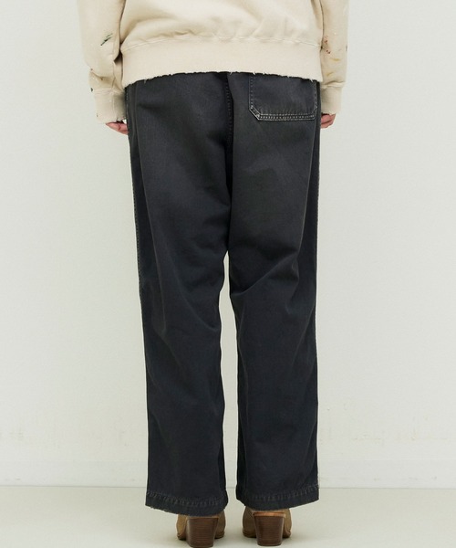 ワイドパンツ パンツ 「ATELLIER WELLS BY JOHNBULL」フレンチワークイージーパンツ メンズ レディースの画像