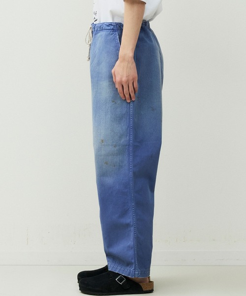 ワイドパンツ パンツ 「ATELLIER WELLS BY JOHNBULL」フレンチワークイージーパンツ メンズ レディースの画像