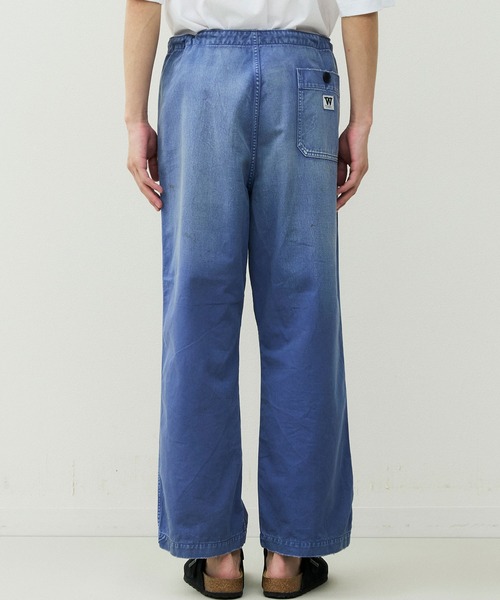 ワイドパンツ パンツ 「ATELLIER WELLS BY JOHNBULL」フレンチワークイージーパンツ メンズ レディースの画像