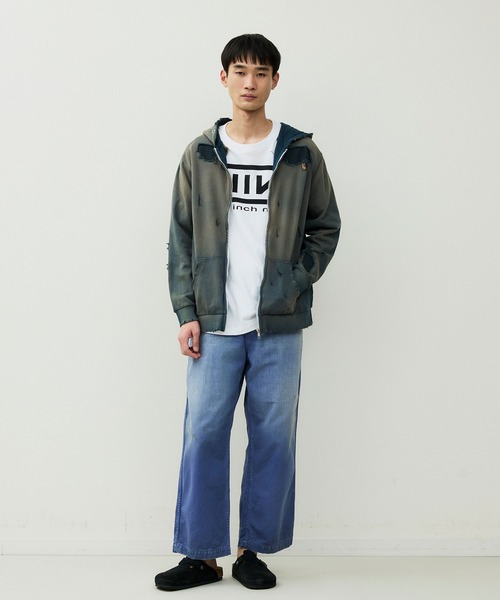 ワイドパンツ パンツ 「ATELLIER WELLS BY JOHNBULL」フレンチワークイージーパンツ メンズ レディースの画像