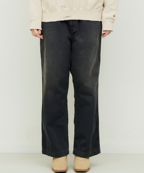 ワイドパンツ パンツ 「ATELLIER WELLS BY JOHNBULL」フレンチワークイージーパンツ メンズ レディースの画像